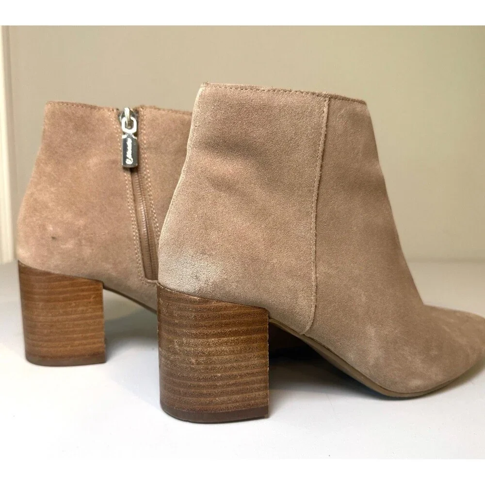 Blondo Women's Tasel Waterproof Ankle Bootie US 7.5 Tan Suede